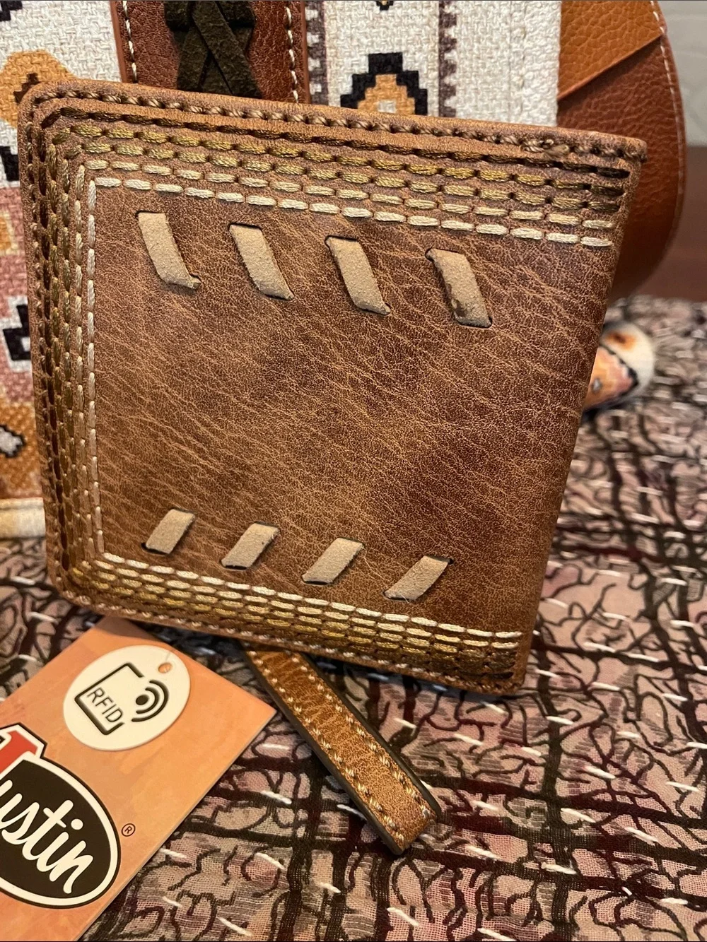 Wrangler Southwestern Handbag, Justin Wallet and Justin Earrings Bundle